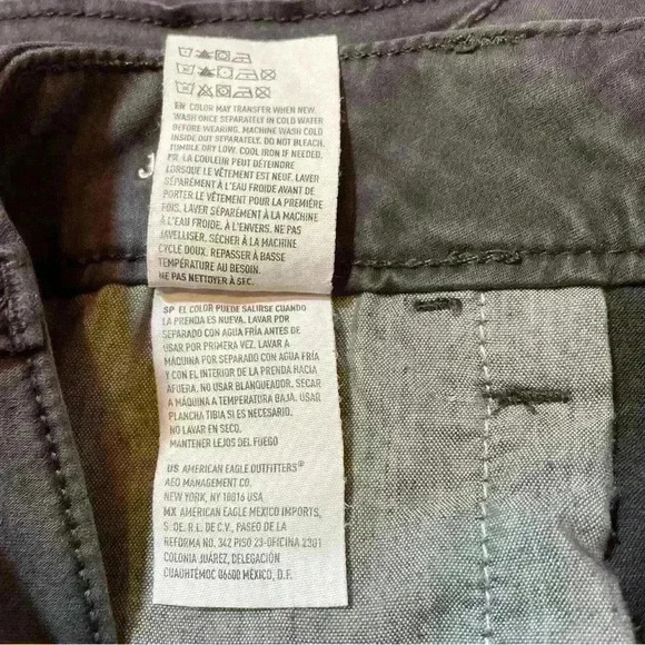 American Eagle Moto Jegging Jeans Gray Sateen Ankle Zips Stretch Women’s Size 0 - Picture 9 of 13